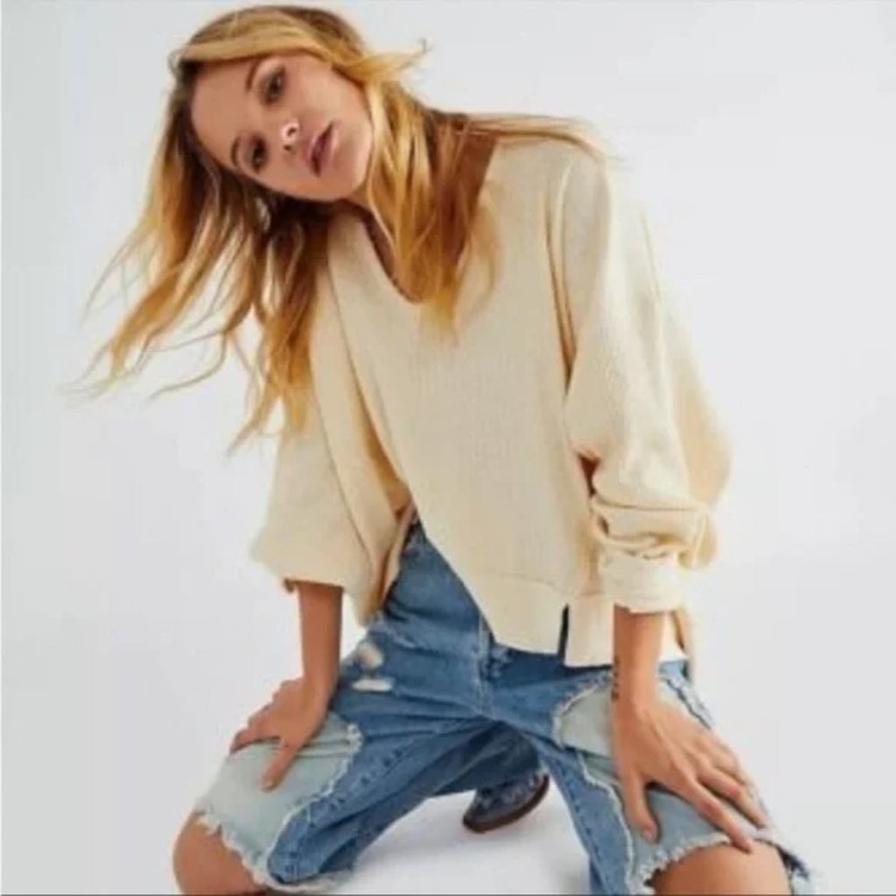 Free People Santa Clara Thermal Alabaster NWT Size Small